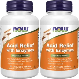 ACID RELIEF NOW FOODS CON ENZIMAS 60 MASTICABLES | PACK 2