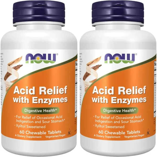 b0fd37wtxv_0.webp ACID RELIEF NOW FOODS CON ENZIMAS 60 MASTICABLES | PACK 2
