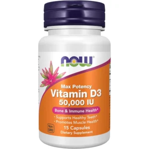 VITAMINA D3 NOW FOODS 50000 UI 15 CÁPSULAS
