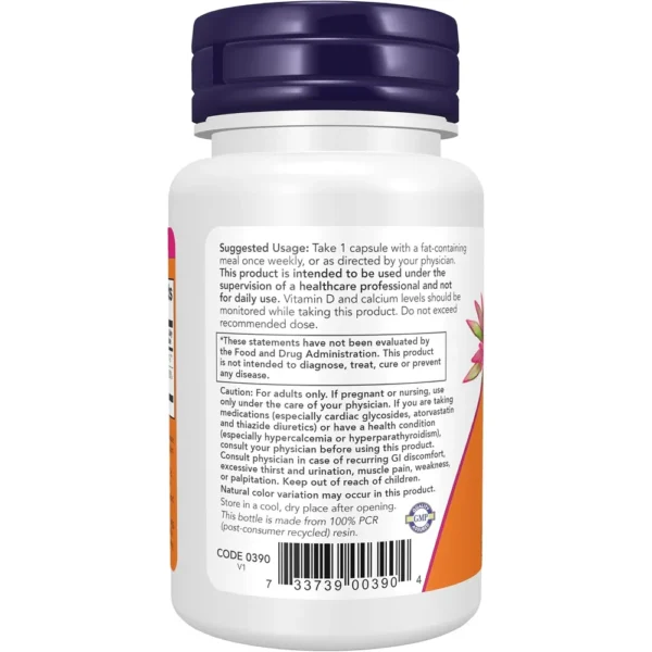 VITAMINA D3 NOW FOODS 50000 UI 15 CÁPSULAS