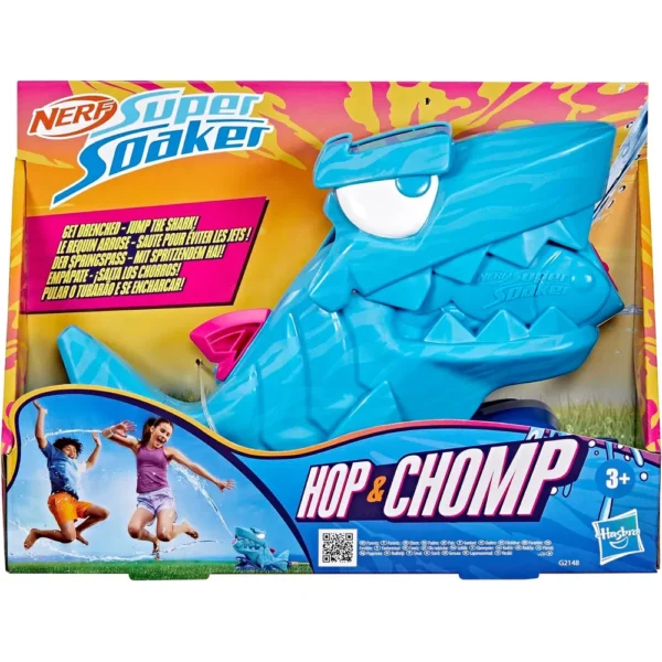 NERF JUGUETE SUPER SOAKER HOP & CHOMP CON ASPERSOR