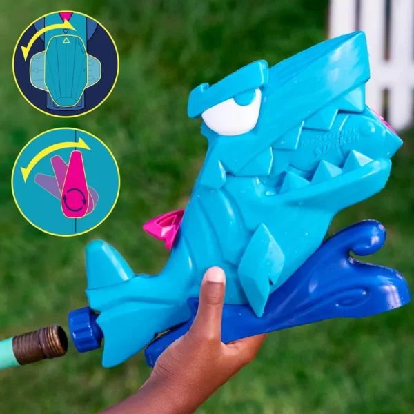 NERF JUGUETE SUPER SOAKER HOP & CHOMP CON ASPERSOR