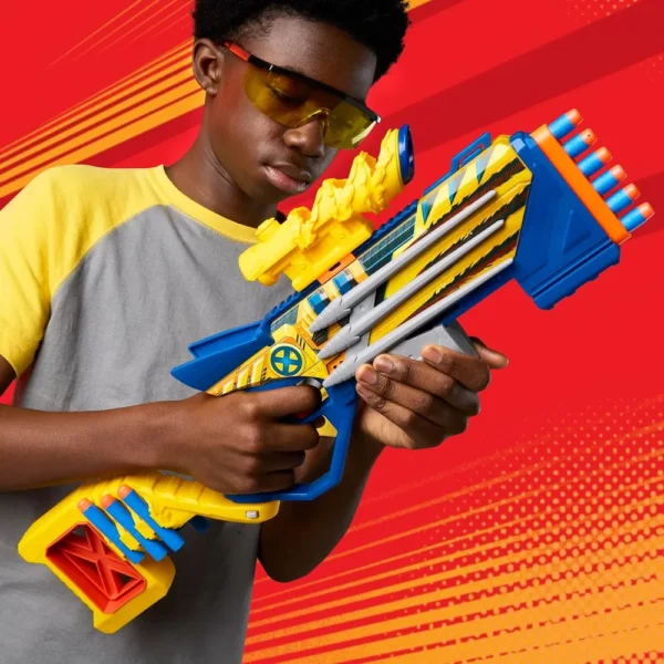 NERF LANZADOR MARVEL WOLVERINE CON 12 DARDOS