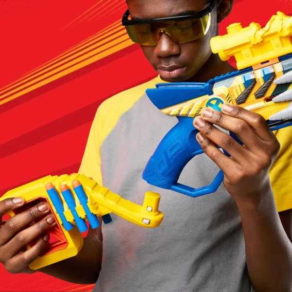 NERF LANZADOR MARVEL WOLVERINE CON 12 DARDOS