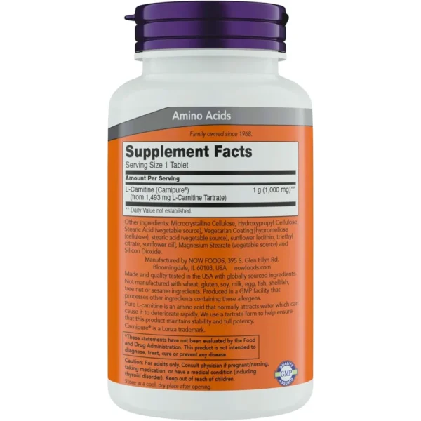 b0fp3kv9jc_3.webp L-CARNITINA CARNIPURE NOW FOODS 1000 MG 150 TABLETAS | PACK 2