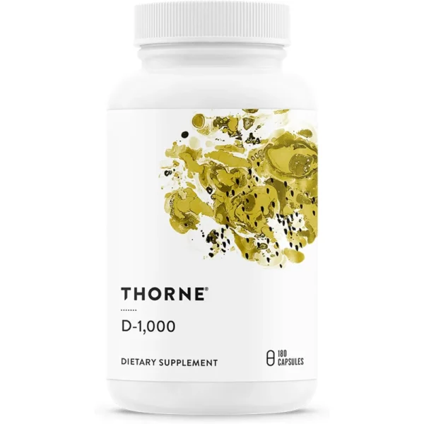 VITAMINA D3 THORNE 1000 UI 180 CÁPSULAS