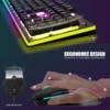 COMBO GAMER REDTHUNDER K10 TECLADO + MOUSE INALÁMBRICO 3200 DPI RGB | NEGRO
