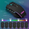 COMBO GAMER REDTHUNDER K10 TECLADO + MOUSE INALÁMBRICO 3200 DPI RGB | NEGRO