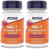 VITAMINA K2 MK-7 NOW FOODS 100 MCG 180 CÁPSULAS | PACK 2