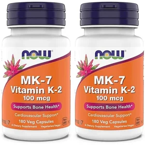 VITAMINA K2 MK-7 NOW FOODS 100 MCG 180 CÁPSULAS | PACK 2
