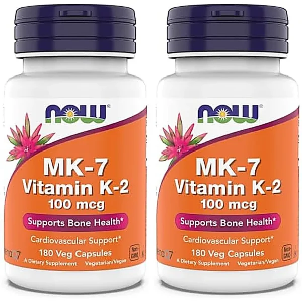 VITAMINA K2 MK-7 NOW FOODS 100 MCG 180 CÁPSULAS | PACK 2