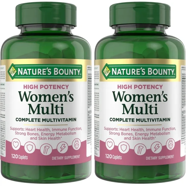 MULTIVITAMÍNICO COMPLETO MUJER HIGH POTENCY NATURE'S BOUNTY 120 TABLETAS | PACK 2