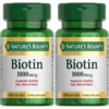 BIOTINA NATURE'S BOUNTY 1000 MCG 100 TABLETAS | PACK 2