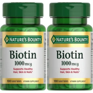 BIOTINA NATURE'S BOUNTY 1000 MCG 100 TABLETAS | PACK 2