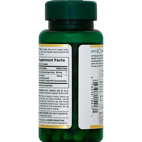 CÚRCUMA NATURE'S BOUNTY 450 MG 60 CÁPSULAS | PACK 2