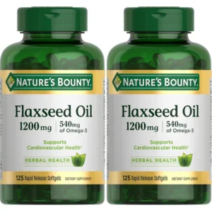 ACEITE DE LINAZA NATURE'S BOUNTY 1200 MG + OMEGA 3 125 CÁPSULAS BLANDAS | PACK 2