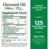 ACEITE DE LINAZA NATURE'S BOUNTY 1200 MG + OMEGA 3 125 CÁPSULAS BLANDAS | PACK 2