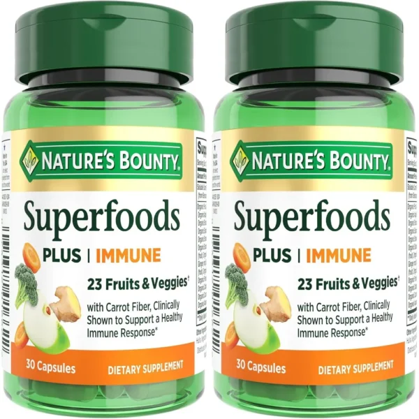 b0fv52q355_1.webp SUPERFOODS PLUS IMMUNE NATURE'S BOUNTY 30 CÁPSULAS | PACK 2