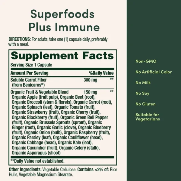 b0fv52q355_6.webp SUPERFOODS PLUS IMMUNE NATURE'S BOUNTY 30 CÁPSULAS | PACK 2