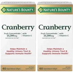 b0fv54ygqv_1.webp CRANBERRY NATURE'S BOUNTY 25200 MG + VITAMINA C 60 CÁPSULAS BLANDAS | PACK 2
