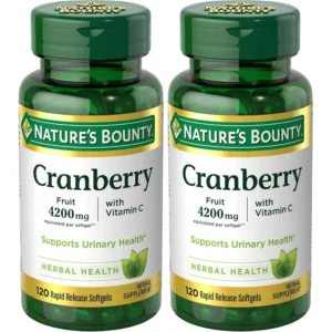 b0fv55fvrn_1.webp CRANBERRY NATURE'S BOUNTY 4200 MG + VITAMINA C 120 CÁPSULAS BLANDAS | PACK 2