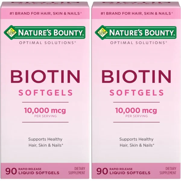 b0fv59hptx_1.webp BIOTINA NATURE'S BOUNTY 10000 MCG 90 CÁPSULAS BLANDAS | PACK 2