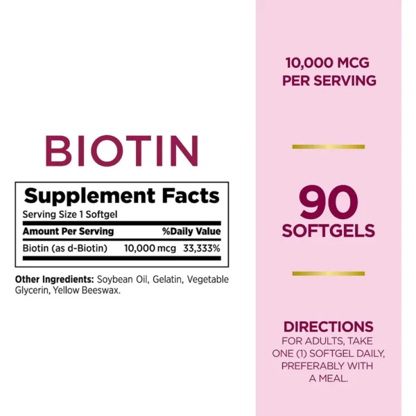 b0fv59hptx_2.webp BIOTINA NATURE'S BOUNTY 10000 MCG 90 CÁPSULAS BLANDAS | PACK 2