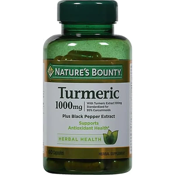 CÚRCUMA NATURE'S BOUNTY 1000 MG + BIOPERINE 5 MG 60 CÁPSULAS | PACK 3