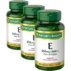 VITAMINA E NATURE'S BOUNTY 1000 UI 60 CÁPSULAS BLANDAS | PACK 3