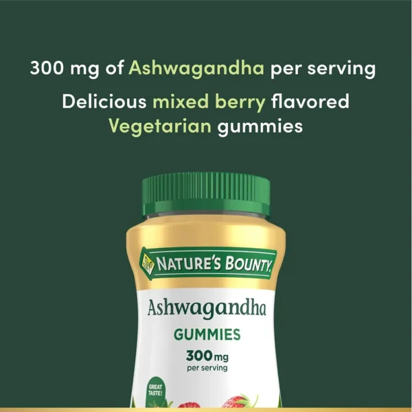 b0fwd6msmb_4.webp ASHWAGANDHA KSM-66 NATURE'S BOUNTY 300 MG FRUTOS ROJOS 60 GOMITAS | PACK 3