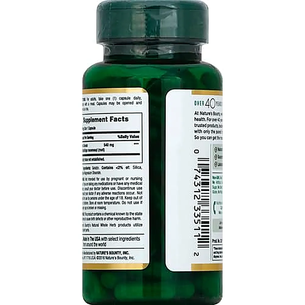 BLACK COHOSH NATURE’S BOUNTY 540 MG 100 CÁPSULAS | PACK 3 - Imagen 5