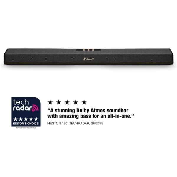 BARRA DE SONIDO DOLBY ATMOS HESTON 120 MARSHALL | NEGRO