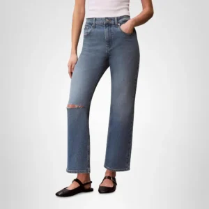 Calvin Klein | Pantalones vaqueros de talle alto y corte recto para mujer