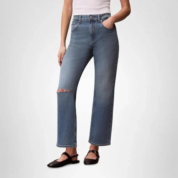 Calvin Klein | Pantalones vaqueros de talle alto y corte recto para mujer