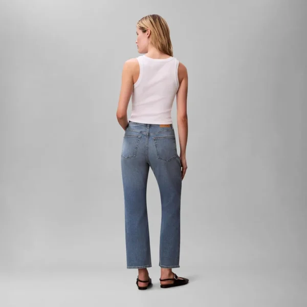 Calvin Klein | Pantalones vaqueros de talle alto y corte recto para mujer
