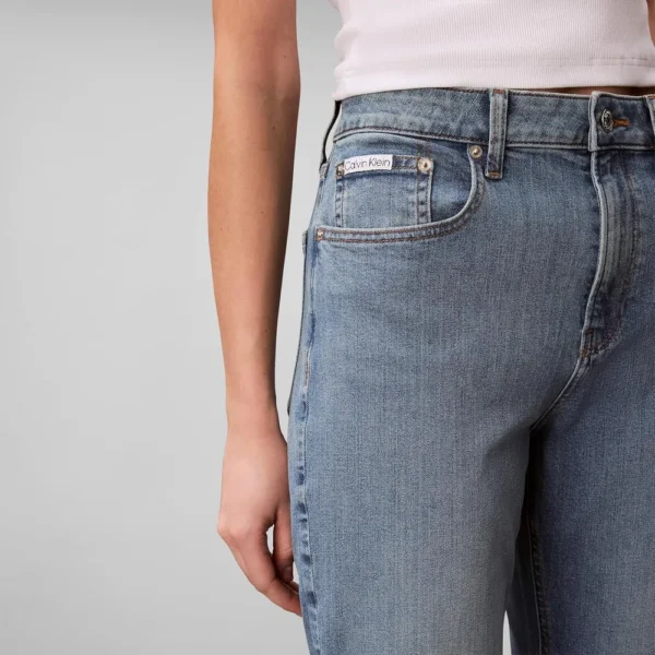 Calvin Klein | Pantalones vaqueros de talle alto y corte recto para mujer