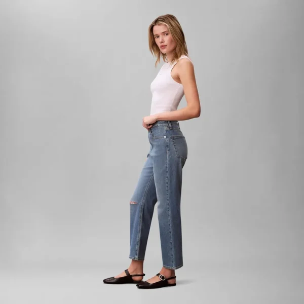 Calvin Klein | Pantalones vaqueros de talle alto y corte recto para mujer