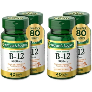 b0gbx9w5kn_1.webp VITAMINA B12 QUICK DISSOLVE NATURE'S BOUNTY 5000 MCG 40 TABLETAS | PACK 4