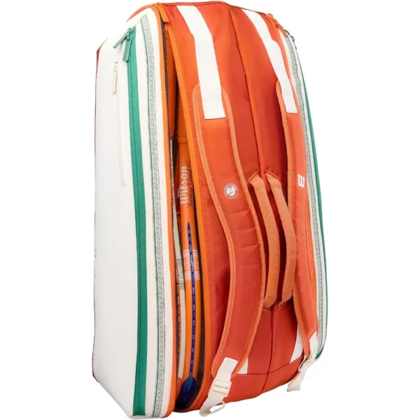 BOLSO WILSON ROLAND GARROS 2026 TRICOLOR CAPACIDAD 9 RAQUETAS