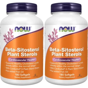 BETA-SITOSTEROL NOW FOODS CON ACEITE DE PESCADO 180 CÁPSULAS BLANDAS | PACK 2