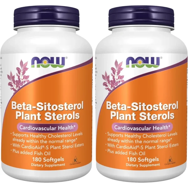 BETA-SITOSTEROL NOW FOODS CON ACEITE DE PESCADO 180 CÁPSULAS BLANDAS | PACK 2