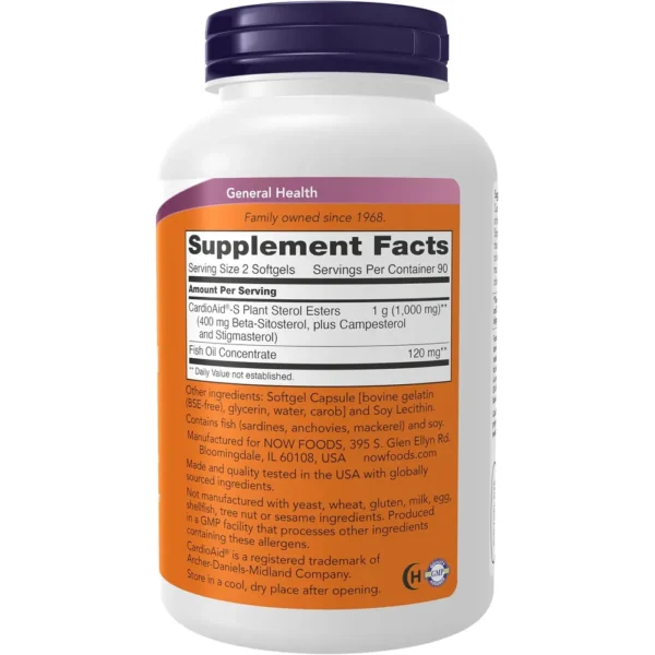 BETA-SITOSTEROL NOW FOODS CON ACEITE DE PESCADO 180 CÁPSULAS BLANDAS | PACK 2