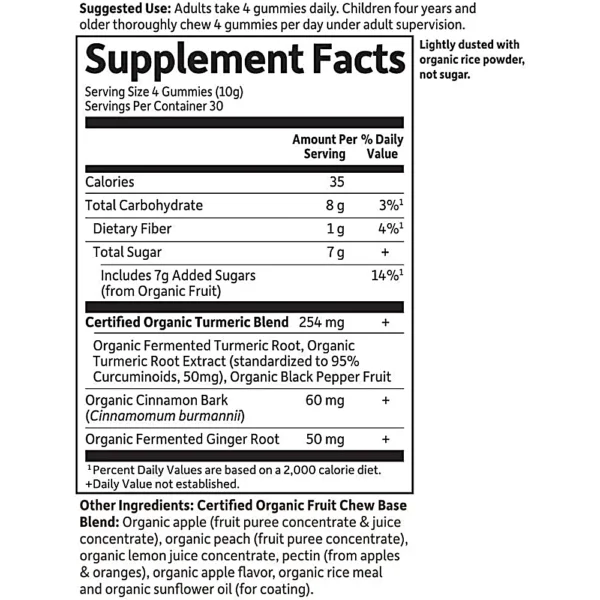 CÚRCUMA GARDEN OF LIFE ORGANICS CURCUMINA 50 MG 120 GOMITAS | PACK 2