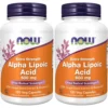 ÁCIDO ALFA LIPOICO NOW FOODS 600 MG CON SEMILLA DE UVA + BIOPERINE 120 CÁPSULAS | PACK 2