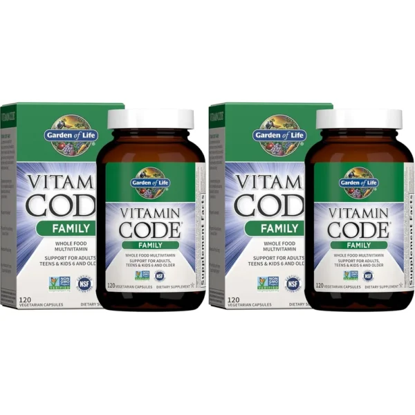 MULTIVITAMÍNICO GARDEN OF LIFE VITAMIN CODE FAMILY 120 CÁPSULAS | PACK 2
