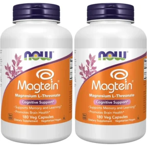 MAGTEIN MAGNESIO L-TREONATO NOW FOODS 180 CÁPSULAS | PACK 2