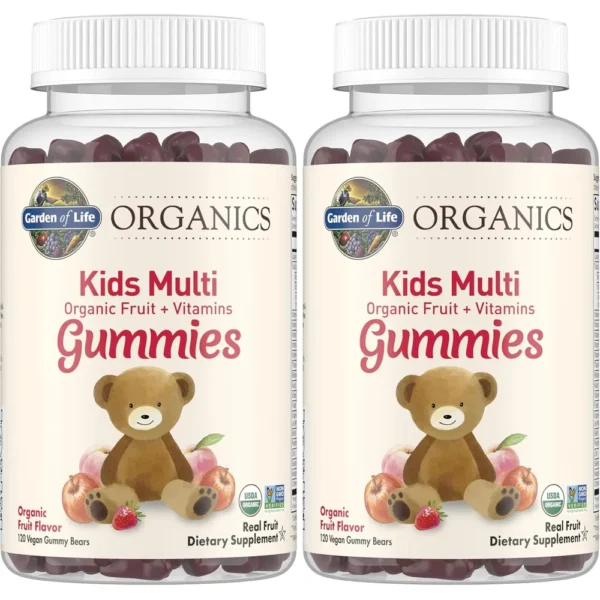 MULTIVITAMÍNICO GARDEN OF LIFE ORGANICS KIDS MULTI FRUTAS 120 GOMITAS | PACK 2
