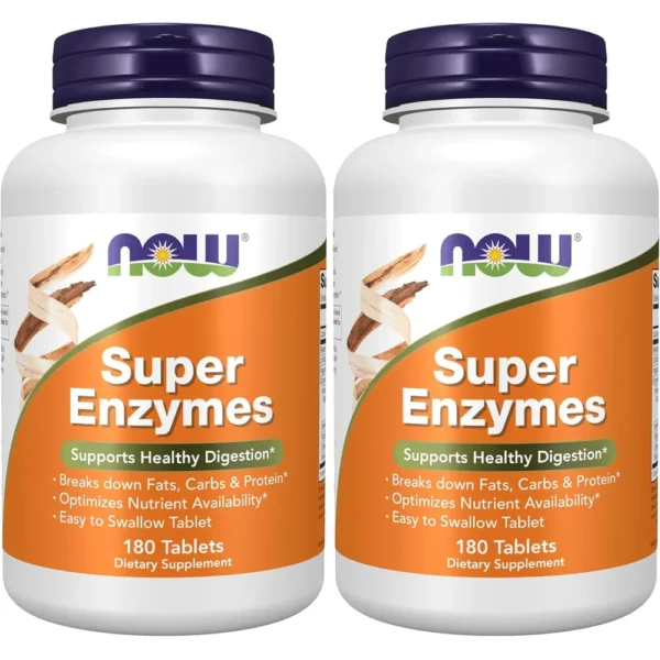 SUPER ENZYMES NOW FOODS 180 TABLETAS | PACK 2