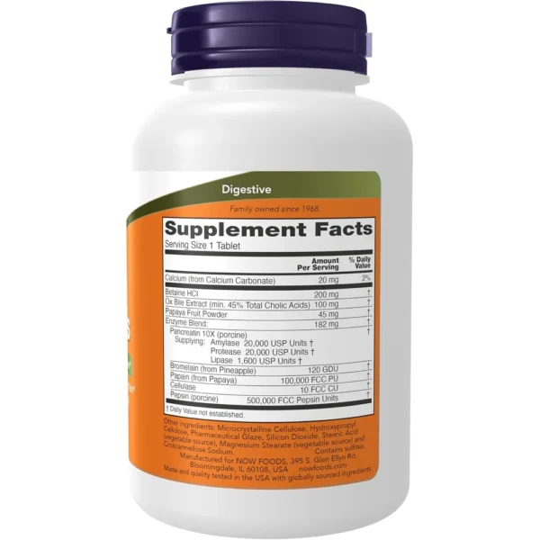 SUPER ENZYMES NOW FOODS 180 TABLETAS | PACK 2