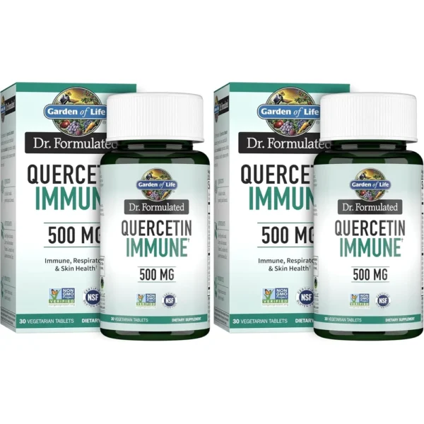 QUERCETINA GARDEN OF LIFE DR. FORMULATED IMMUNE + VITAMINA C + D3 30 TABLETAS | PACK 2